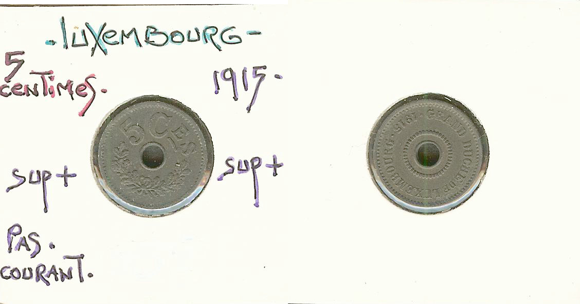 Luxembourg 5 centimes 1915 AU